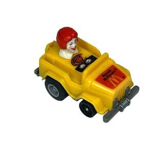 Vintage McDonald's Toy Fast Macs Pull Back Car Racers 1985 Ronald McDonald